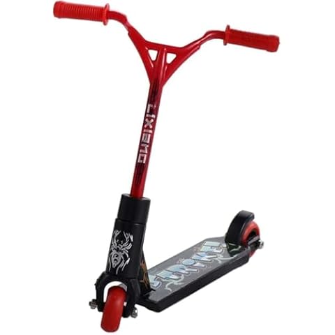 Htppzjr 1PC Mini Finger Scooter, Cute Mini Skateboards Plastic Finger Skateboards Finger Sport Toy Interactive Finger Toys Photography Props(red) Cover