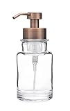 Rail19 Clara Foaming Soap Dispenser Pump Bottle - Foam & Liquid Hand Soap for Bathroom Vanity Countertop and Kitchen, 12oz (Copper)