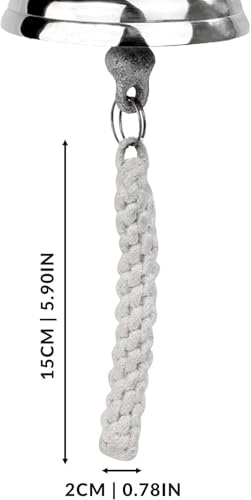 Assorted Collections Barzubehör für Zuhause, Kneipen, Handglocke, Wandmontage, Bar, nautische Dekorationen, Silberne Glocke mit knackigem Klang, ideal für Weihnachten, Empfänge, Kneipen 10