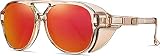 ECAVUIPOM Retro Sports Unisex UV400 Anti-UV400 Sunglasses, Cycling Mountaineering Outdoor Driving Su