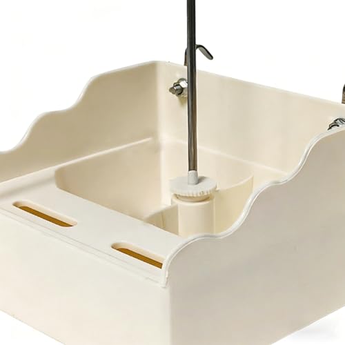 Jaula para pájaros con lavabo multifuncional y comedero resistente de plástico 7