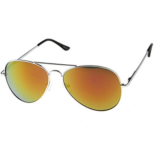 zeroUV - Premium Full Mirrored Aviator Sunglasses w/Flash Mirror Lens