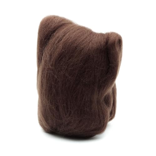 Image of Clover Natural Wool Roving, Brown