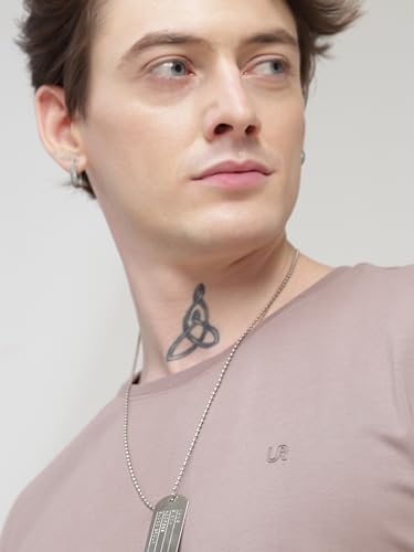 Image of TURMS Men's Casual Solid Round Neck T-Shirt, Odor Control, Stretchable & Breathable, Cotton Rich Fabric, Half Sleeve