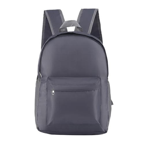 Japanese Korean Style Oxford Backpack for Men and Women Large Capacity Lightweight Travel Bag with Breathable Straps(Gray)