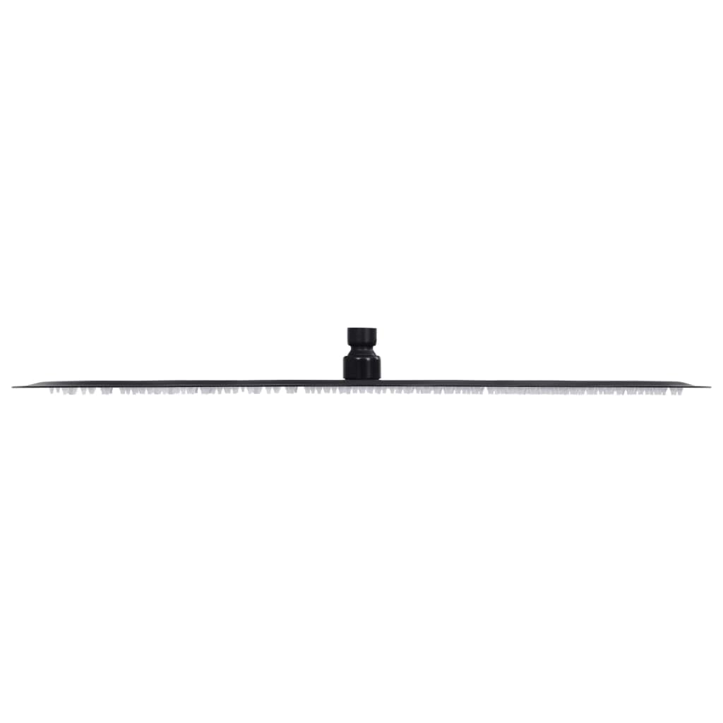 Cabezal de ducha lluvia rociador cabezal de ducha accesorio de baño acero inoxidable 50 cm redondo negro 02_0002076