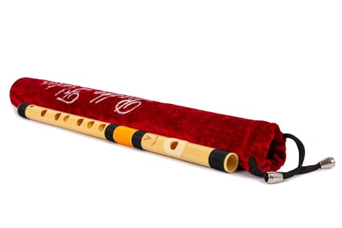 Image of Radhe Flutes PVC Fiber A Natural Bansuri Higher Octave Right-Handed | Durable, Washable, Crack-Resistant Flute with Velvet Cover, Paper Tube & Beginner Course