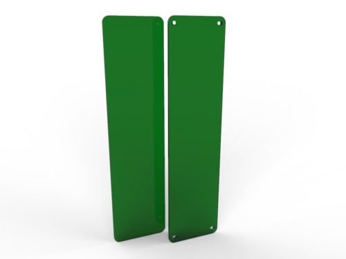 Door Push Finger Plate Protector Acrylic Panel with Screw Holes (650x75mm, Translucent Green)