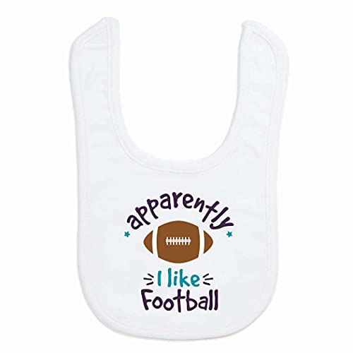 Image of ChalkTalkSPORTS Football Baby & Infant Bibs | Soft Microfiber Football Baby Bibs