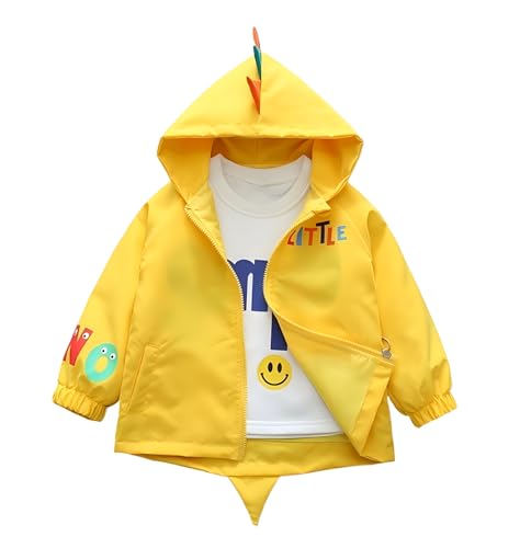 Vinmin Toddler Hooded Jacket Cartoon Zip Coat Little Girls Boys Jacket With Cartoon Monster Dinosaur Pattern Thin Fashion2