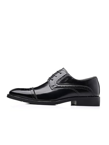 Men's Cap Toe Oxford Dress Shoes, Classic Brogue Design