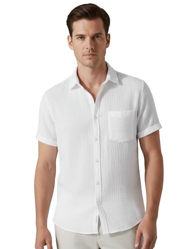 Image of FUNKY RICH Funkyrich Textured Popcorn Shirts for Men || Casual Shirt for Men || Shirt for Men|| Men Stylish Half Sleeve Shirt || Men Fancy Shirt