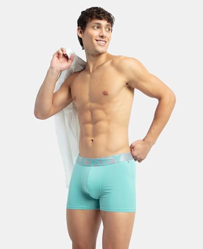 Image of Jockey IC28 Men's Tactel Microfiber Elastane Stretch Solid Trunk with Moisture Move Treatment