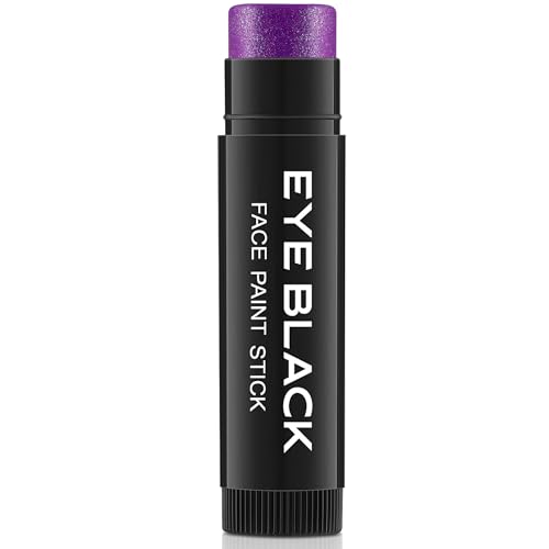 Purple Eye Black Stick Sports Glitter Eye Black for Baseball Football Softball Anti-Glare Under Eye Grease Stick Sports Favor Spirit Day Accessories