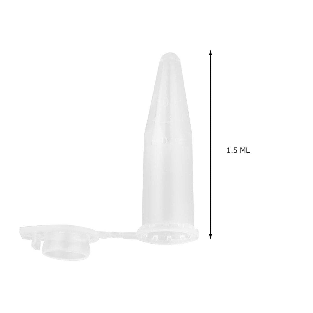 VILLCASE 500piezas Tubos De Centrífuga Transparentes Con Escala Contenedor De Muestras Para Centrífuga Para Uso Escolar y Doméstico