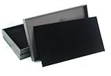 Fashionableness Stackable Jewelry Tray Black With Removable Velvet Insert Jewelry and accessory display for stylist, costumers, dressing rooms, jewelry store display.