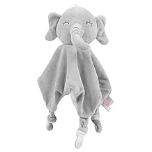 Vicloon Elephant Security Blanket for Babies, Soft Lovey Blanket Gifts for Newborn Boys and Girls, Lovie Newborn Blankie Baby Snuggle Toy Baby Elephant Stuffed Animal Grey
