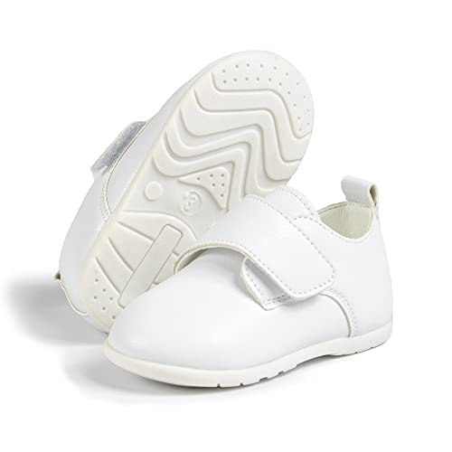 Image of Meckior Infant Baby Boys Girls Classic PU Leather Wedding Loafers Brogue Toddler Oxford Dress Shoes First Steps Walking Flat Lazy Crib Shoe
