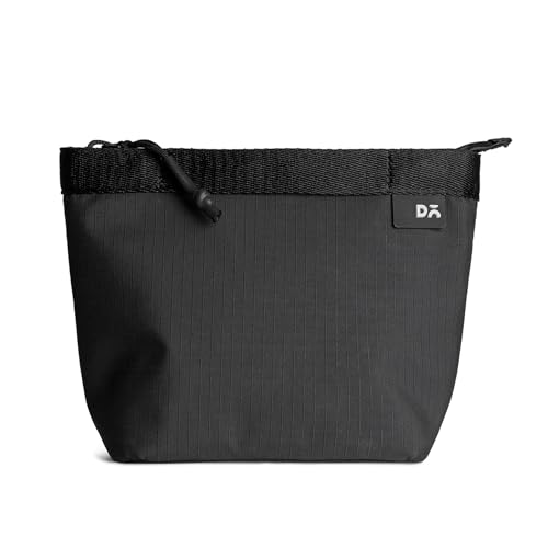 Image of DailyObjects Small Pivot Carry All Pouch for Men and Women |Zippered Compartment|Organiser|Lightweight|Water Repellent|Portable| Recycled Nylon| Concealed Handles| For Daily Use /Travel (Black)