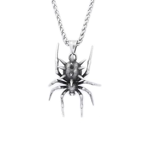 Collier homme araignée gothique à porter en fête ou au quotidien