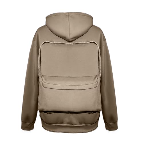 Sweat à capuche sac à dos intégré léger fermeture éclair contre le vol