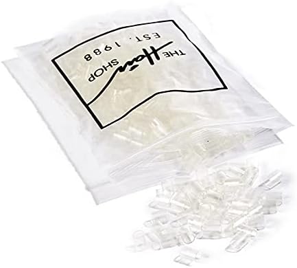 The Hair Shop Hair Extensions Shrinky Clear Tubes by - Keratin Glue Lined Plastic for I-Tip | Strong Clear Tube Bond for 100% Remy Human Hair Extensions (4mm Diameter) [250 PCS]