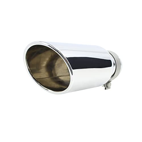 Image of Go Rhino Exhaust Tip | Stainless Steel, Chrome | GRT35514 | Fits 3 inch Diameter Exhaust Tubes