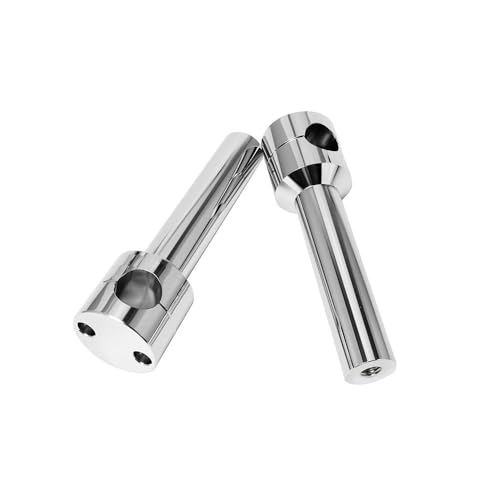Elevadores de manillar de motocicleta de 25mm con abrazadera redonda plata