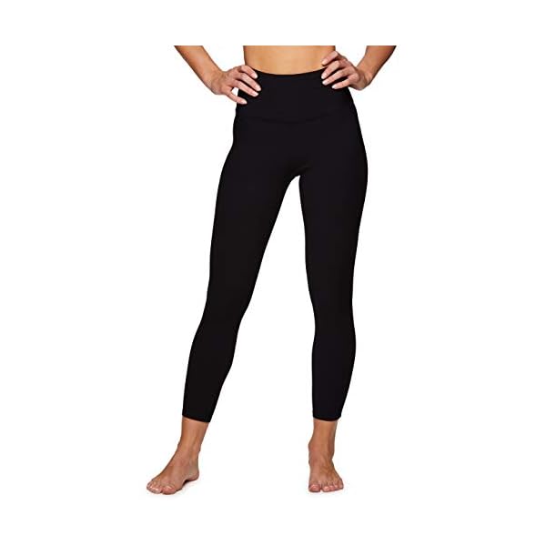 RBX Active Women's Running Yoga High Waist Ankle Length Ribbed Legging, Textured