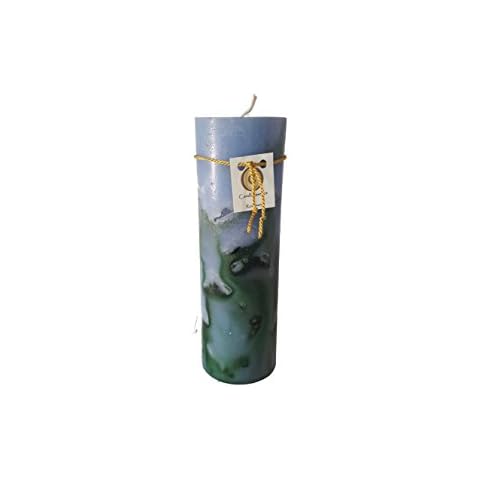 Scented Pillar Candle - Long Burning Handmade - Rosemary (Large) Cover