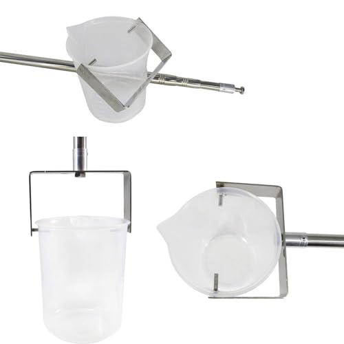 Cuillère d'échantillonnage en acier inoxydable avec tige télescopique, idéale pour les tests en laboratoire et industriels