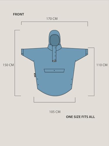 Ela Mo Regenponcho Damen - Stilvoller Fahrrad Regenschutz - wasserdicht - Super leicht - Poncho Regencape für Festival, Outdoor (Leo)