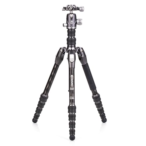 Benro Rhino Carbon Fibre Zero Series Tripod/Monopod with VX20 Ballhead, 5 Leg Sections, Twist Leg Locks, Padded Carrying Case (FRHN05CVX20) Max Height 139.5 cm