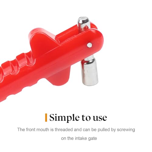 Image of Car Tire Valve Stem Puller, No Scratch Auto Valve Stem Remover & Installer Core Tool, Vehicle Tyre Valve Repair Tool Accessories, Universal for SUV Motorcycle Truck (Red)