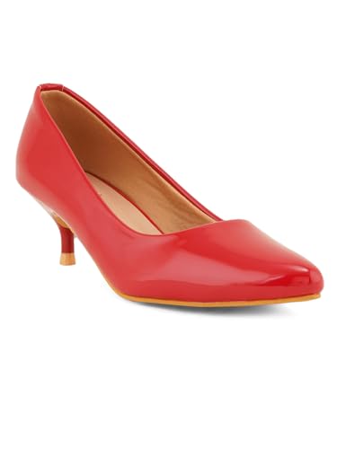 Image of ELLE Women's Solid Stiletto Heel Slip-On Pumps