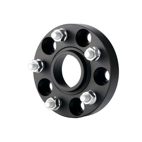 Entretoises de roue PCD 5x108 CB 63.4 noires 25mm pour Ford Focus et Volvo