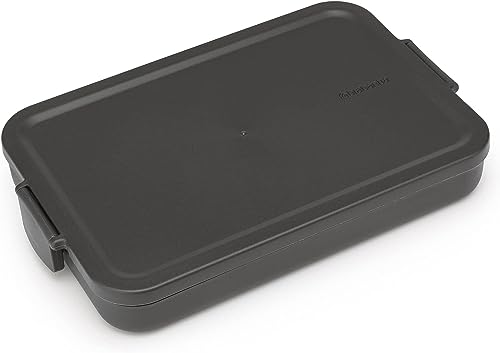 Brabantia - Boîte à Repas Make & Take - Plate - Peut Contenir vos petits Sandwichs - Couvercle à Clips - Convient pour le Congélateur, Lave-Vaisselle &...