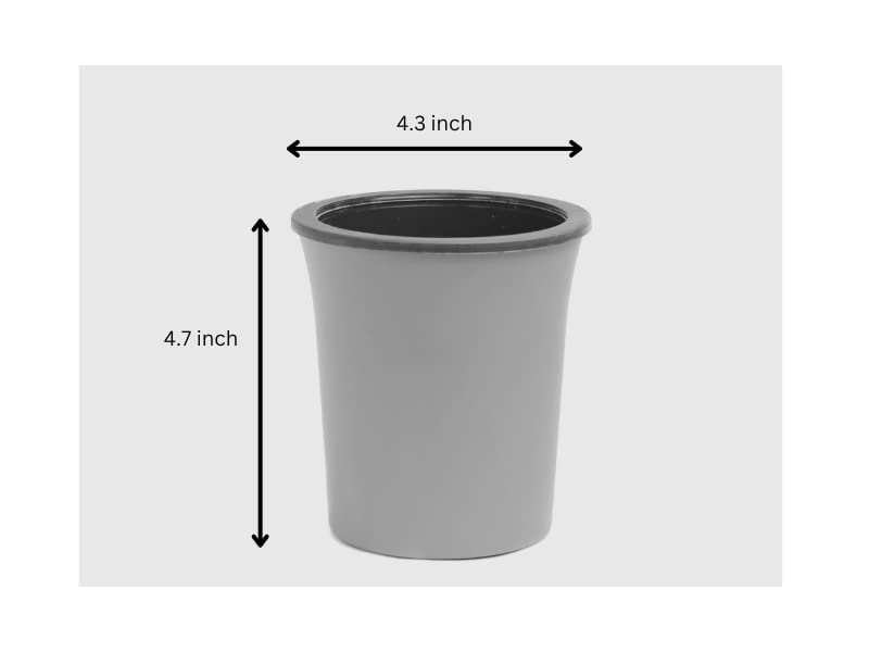 Image of Harshdeep Self Watering Pots and Planters - Oslo - Indoor Outdoor Home Office Tabletop Decoration 4 Inch Small Round Plastic Planter Set of 5 (Blue)
