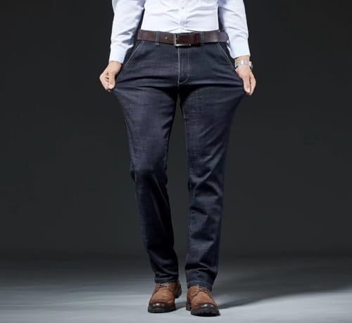 Men's Jeans Classic Business Straight-Leg Jeans Work Pants 5