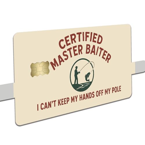 Certified Master Baiter Credit Card Skin – Funny Fishing Card Cover for Anglers & Outdoorsmen – Humor Debit/Credit Card Sticker – UV Printed & Durable
