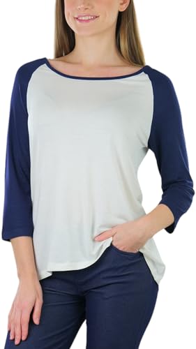 Image of ToBeInStyle Women's Classic Two Color Cotton Baseball T-Shirts