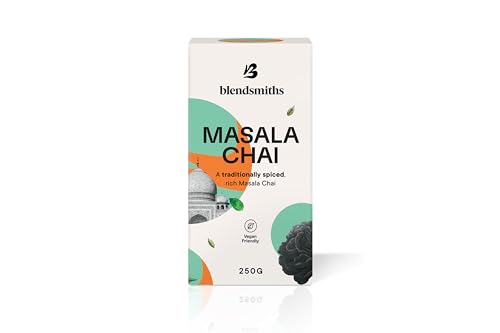 Blendsmiths Masala Chai 250g – Chai Indio Especiado en Polvo con Especias Aromáticas y Reconfortantes, Mezcla Suave para Bebidas Chai, Vegano y Sin Gluten (23 porciones)