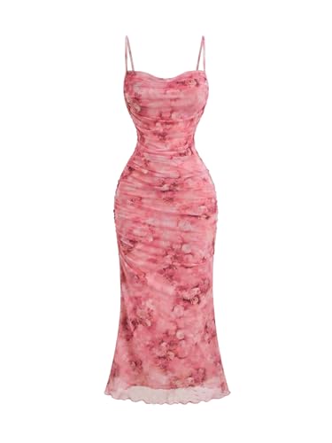 Image of GORGLITTER Women's Floral Spring Summer Wedding Guest Dress Bridal Shower Cocktail Tea Party Beach Midi Sun Dress 2026
