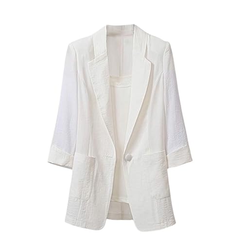 Blazer mi-long en coton et lin pour femme : la veste légère fluide