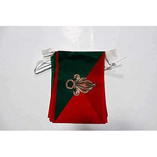 AZ FLAG Guirlande 20 Drapeaux France Légion Étrangère en Polyester, 21cm x 15cm