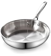 Frigideira padrão Cooks de aço inoxidável, frigideira de 20 cm com várias camadas wok, frigideira...