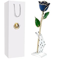 B5. Blue Handmade Rose White Stand