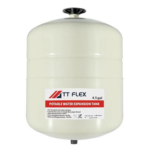 TT FLEX Potable Thermal Expansion Tank for Water Heater - 4.5 Gallon, 3/4 in MNPT Connection