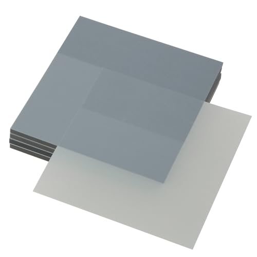 ONLYKXY 4 Pack Transparent Sticky Notes 7.6x7.6CM Self-Stick Book Tabs 200 Sheets Waterproof PET Markers Sticky Notes Pad (Dark Grey)