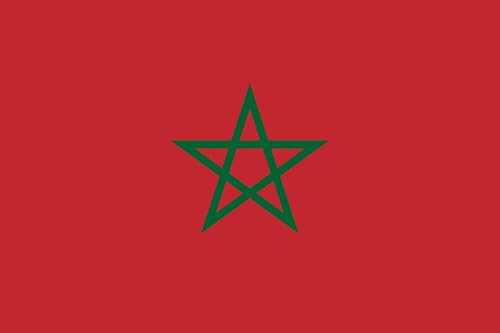 National Flag of Morocco - Premium Quality Flag for Home Decoration, Events, Cultural Celebrations & Sports Display (90x150cm)
